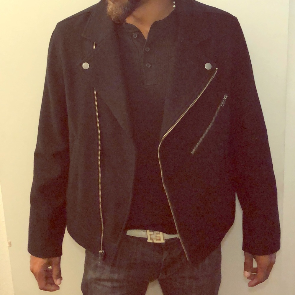 Life after denim wool Moto jacket